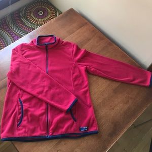 L.L. Bean Vintage Women’s Red Fleece Zip Up Jacket
